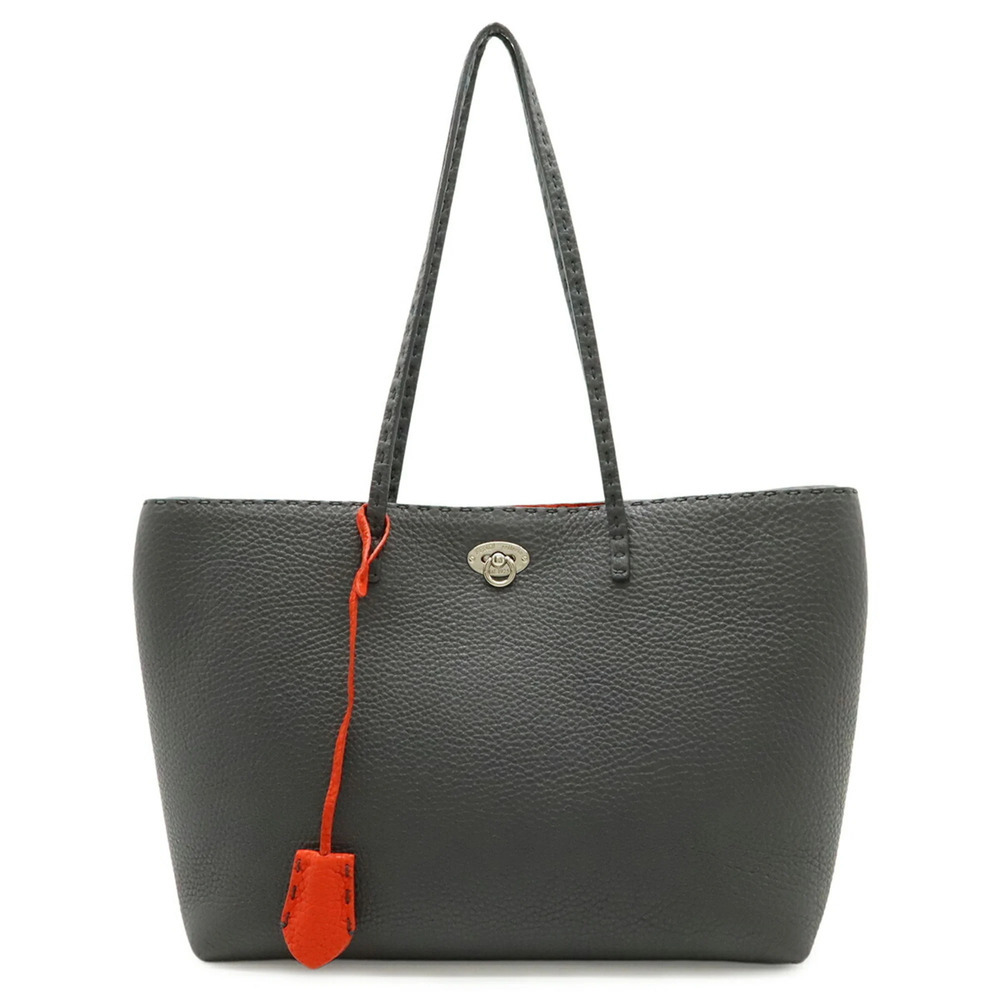 FENDI Red Leather Shoulder Bag